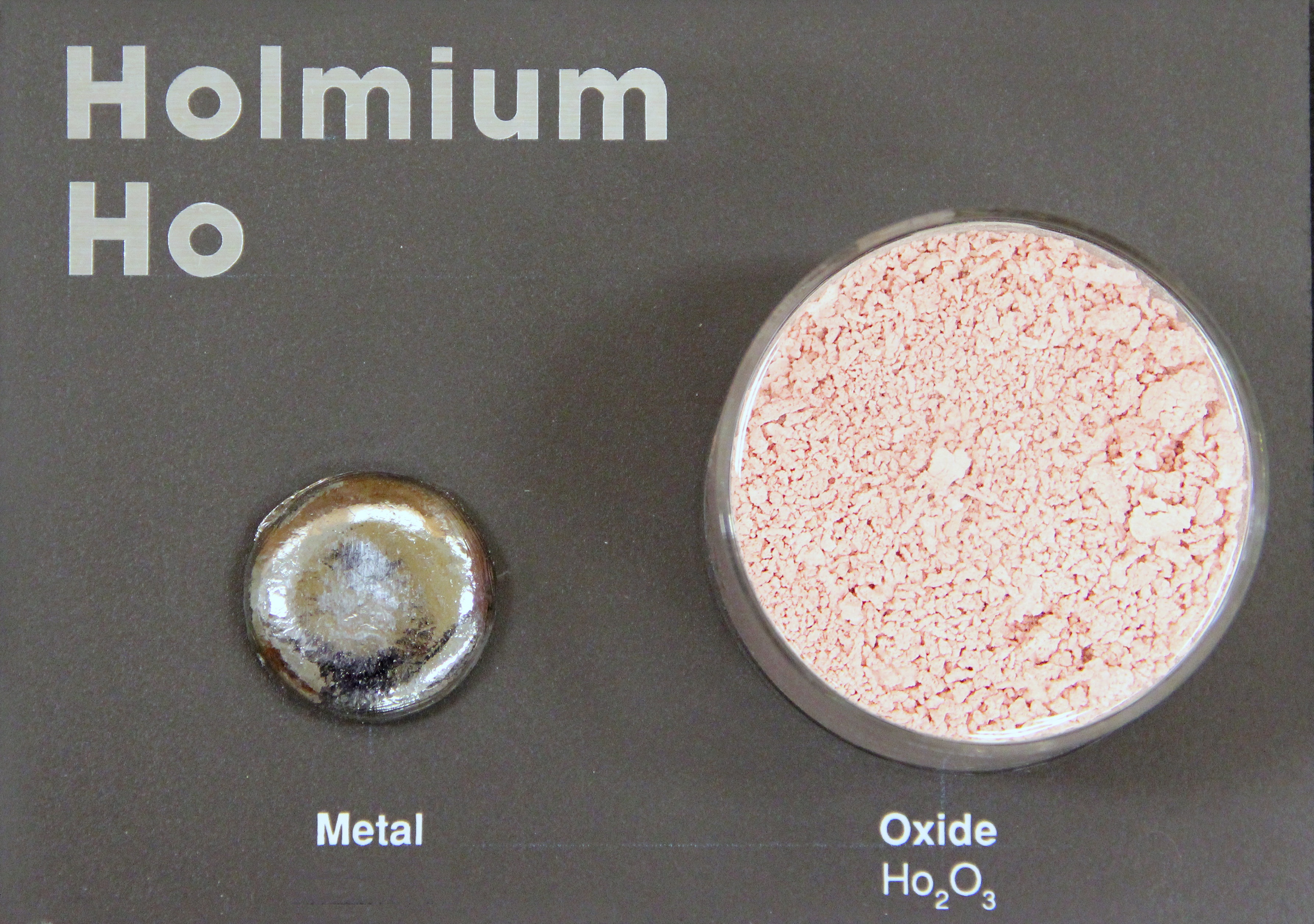 Holmium metal and oxide